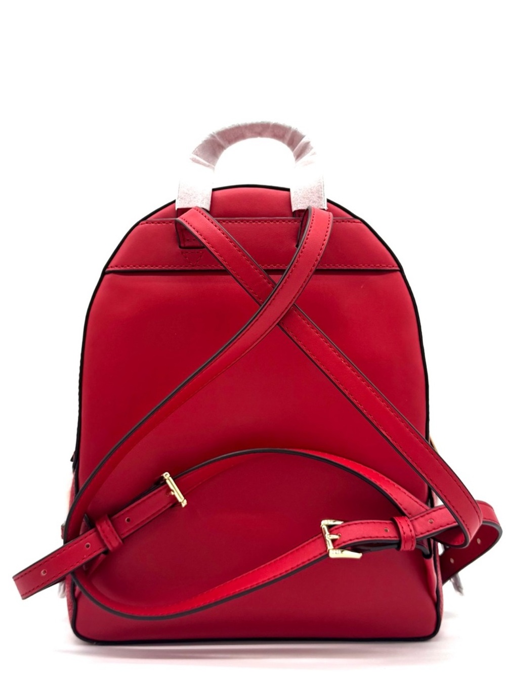 Michael Kors Jaycee Medium Signature Logo Backpack Bright Red - Picture 3 of 9